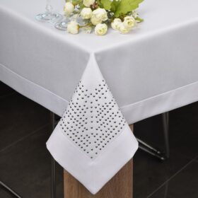 Obrus Panama Dekor – Biały