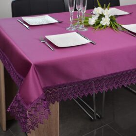 Obrus z Gipiurą 114 -Fioletowy