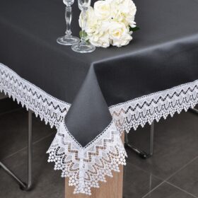 Obrus z Gipiurą 114 – Grafit Biel