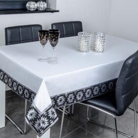 Obrus Vega Lux Brokat - Srebro