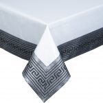 Obrus Rodos Lux Brokat – Srebro