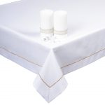 Obrus Panama Lux – Biały Srebro