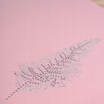 Pas Liść – Pudrowy róż Srebro