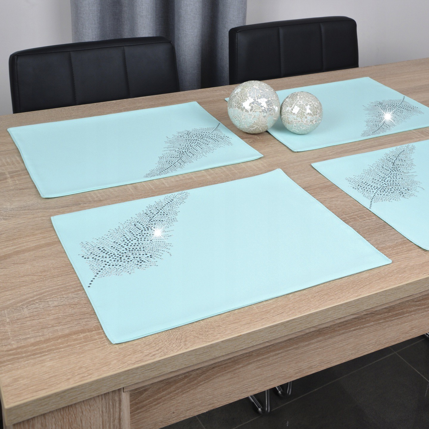 Podkładki Liść – Mięta Srebro Podkładki Liść – Mięta Srebro