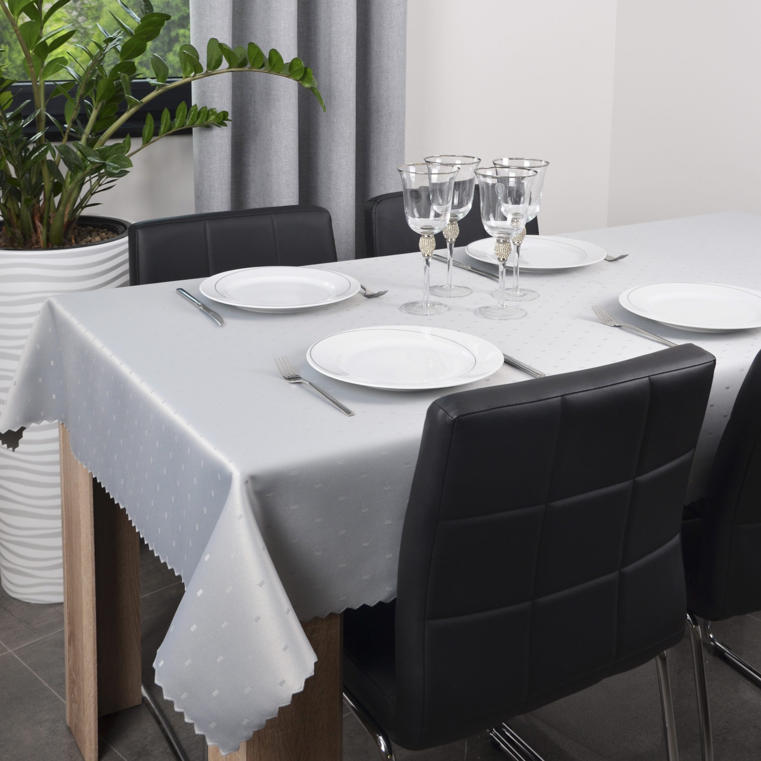 Obrus plamoodporny Szary wzór XV Obrus plamoodporny Szary wzór XV