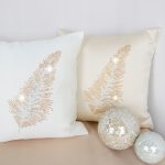 Poszewka Liść – Beż Złoto