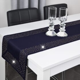 Pas Szmaragd Złote Dżety - Granatowy