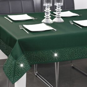 Obrus Szmaragd Złote Dżety - Zielony Ciemny