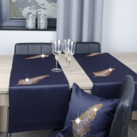 Pas Liść - Granatowy Złoto