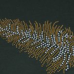 Podkładki Liść – Zielony Ciemny Złoto