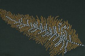 Podkładki Liść – Zielony Ciemny Złoto Podkładki Liść – Zielony Ciemny Złoto