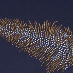 Podkładki Liść – Granatowy Złoto