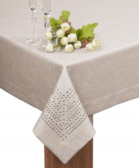 Obrus Panama Dekor – Beżowy