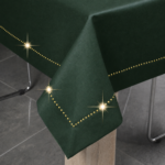Obrus Glamour – Zielony Ciemny Złoto