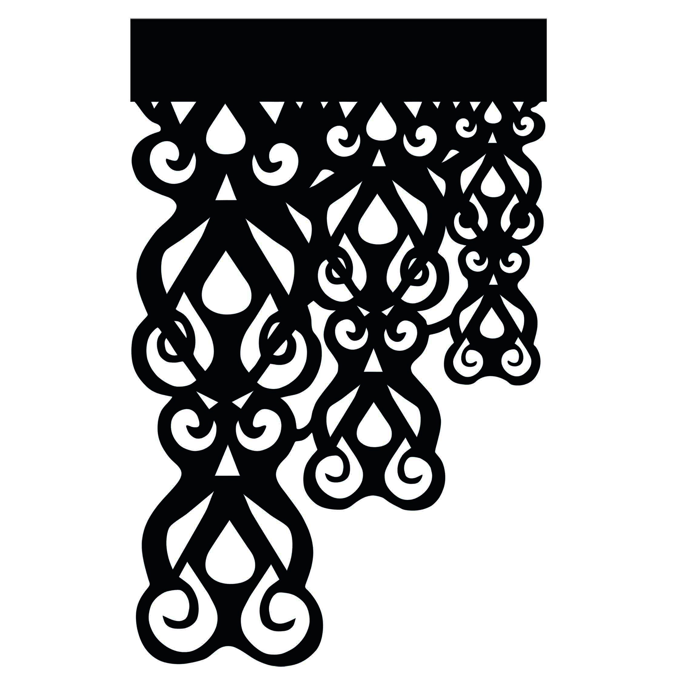 Ażur Dekor Narożny wz.3 – Czarny Ażur Dekor Narożny wz.3 – Czarny