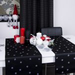 Bieżnik Świąteczny Gwiazdki – Czarny