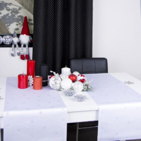 Bieżnik Świąteczny Gwiazdki – Biel Bieżnik Świąteczny Gwiazdki – Biel