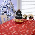 Obrus Świąteczny Śnieżynki – Szary