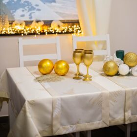 Obrus świąteczny Gold Silver Choinka - Złoto