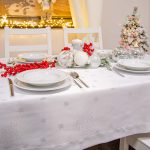 Obrus świąteczny Gold Silver Gwiazdki – Srebro