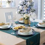 Bieżnik świąteczny Jodełka – Ciemna zieleń