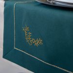 Bieżnik świąteczny Jodełka – Ciemna zieleń