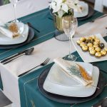 Bieżnik świąteczny Jodełka – Ciemna zieleń