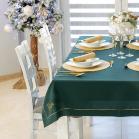 Obrus świąteczny Jodełka - Ciemna zieleń