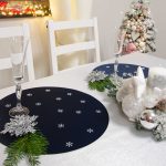 Podkładka świąteczna Gwiazdki koło – Czerwień