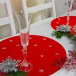 Podkładka świąteczna Gwiazdki koło – Czerwień