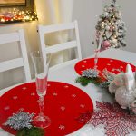 Podkładka świąteczna Gwiazdki koło – Czarny