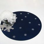 Podkładka świąteczna Gwiazdki koło – Granat