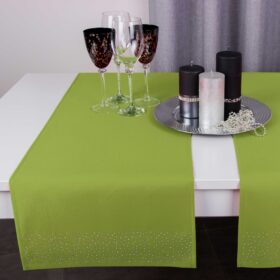 Pas Brylant – Jasna zieleń ze srebrnymi dżetami