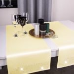 Pas Brylant – Jasny żółty ze srebrnymi dżetami