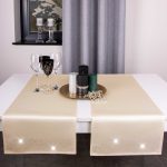 Bieżnik Brylant – Beż ze srebrnymi dżetami Bieżnik Brylant – Beż ze srebrnymi dżetami