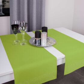 Pas Brylant - Jasna zieleń ze srebrnymi dżetami