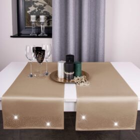 Bieżnik Brylant – Kakao ze złotymi dżetami