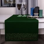 Bieżnik Brylant – Ciemna zieleń ze złotymi dżetami