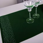 Pas Brylant – Ciemna zieleń ze srebrnymi dżetami