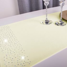 Pas Brylant – Jasny żółty ze srebrnymi dżetami