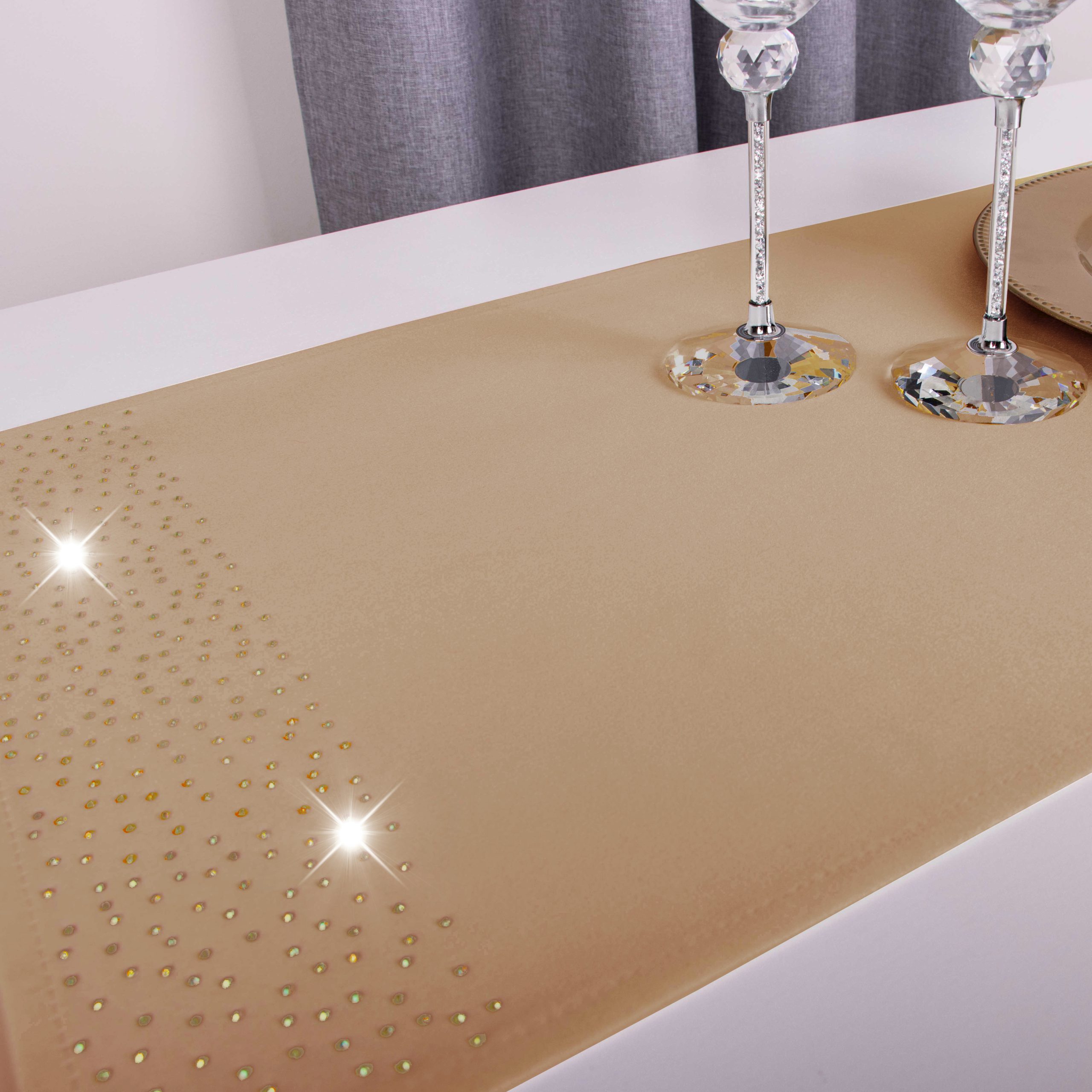 Bieżnik Brylant – Kakao ze złotymi dżetami Bieżnik Brylant – Kakao ze złotymi dżetami