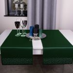 Pas Brylant – Ciemna zieleń ze srebrnymi dżetami