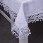 Obrus z gipiurą Chmurka – Biel