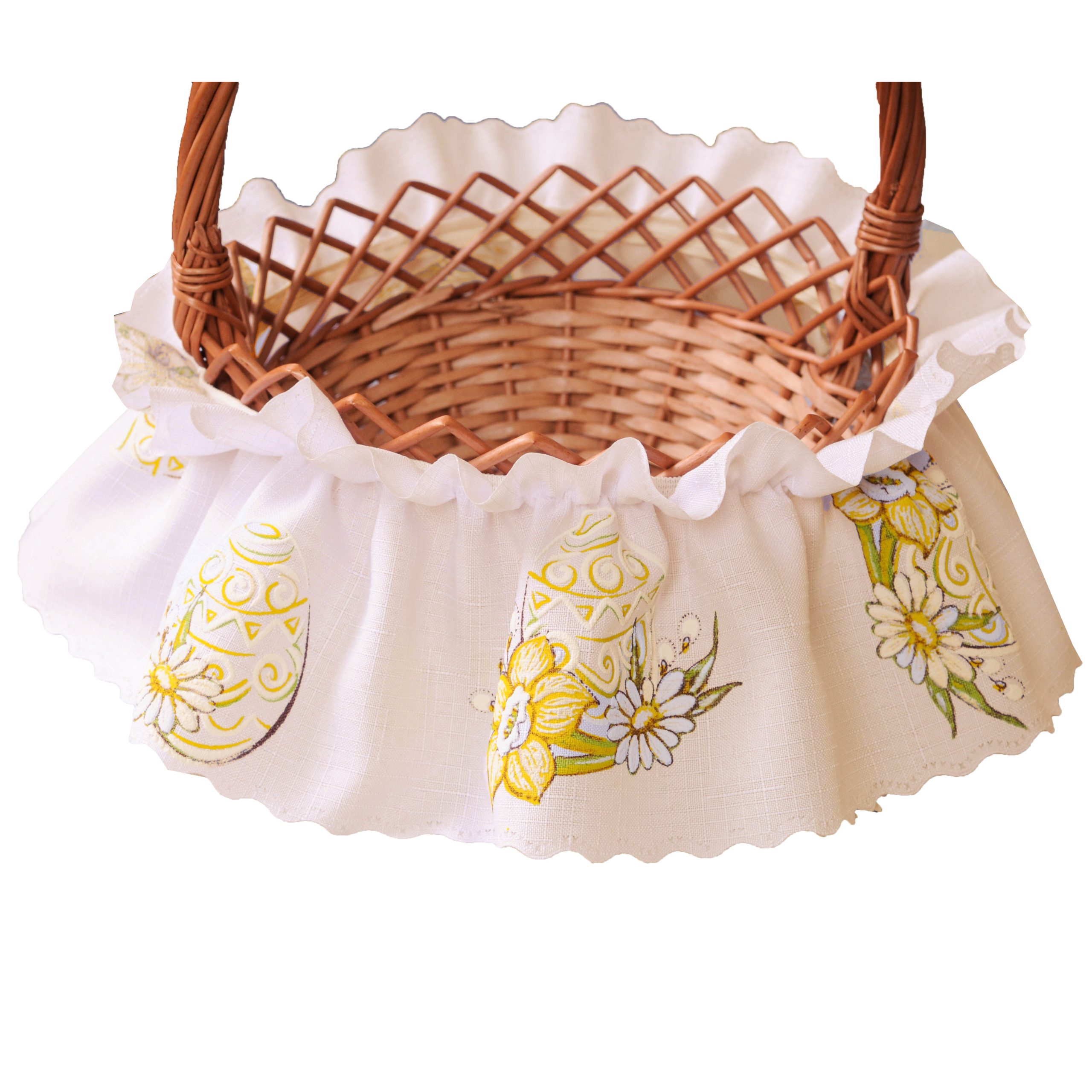 Ozdoba opaska na koszyk Wielkanocny kremowy Ozdoba opaska na koszyk Wielkanocny kremowy