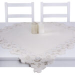 Serweta haftowana nakładka 85×85 pomarańcz