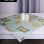 Serweta drukowana satynowa plamoodporna 75×75 zielona 1