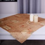 Serweta drukowana satynowa plamoodporna 75×75 kakaowa 11