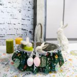 Ozdoba opaska na koszyk Wielkanocny zielony