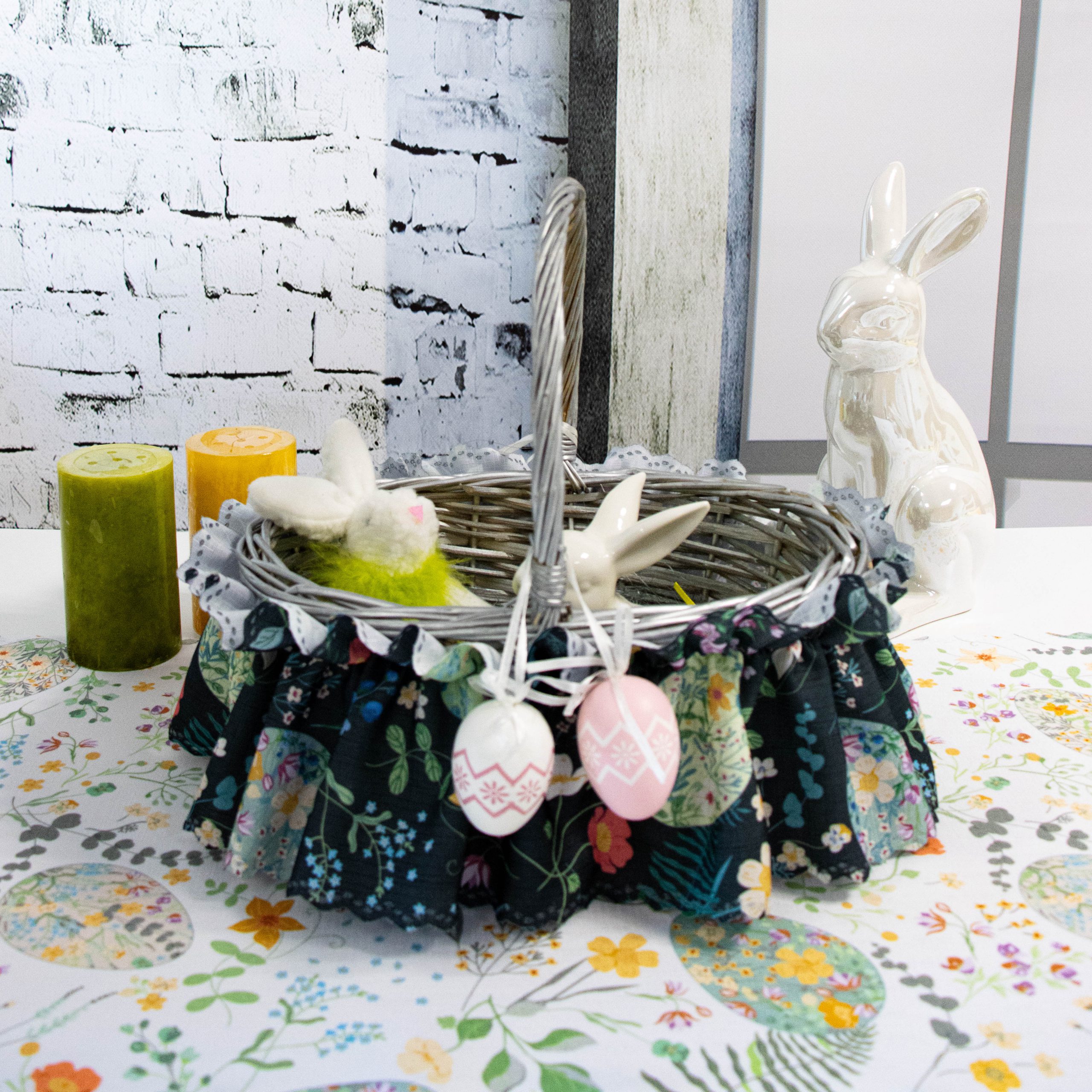 Ozdoba opaska na koszyk Wielkanocny grafit Ozdoba opaska na koszyk Wielkanocny grafit