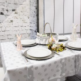 Bieżnik Wielkanocny Gold Silver jajka – Srebro